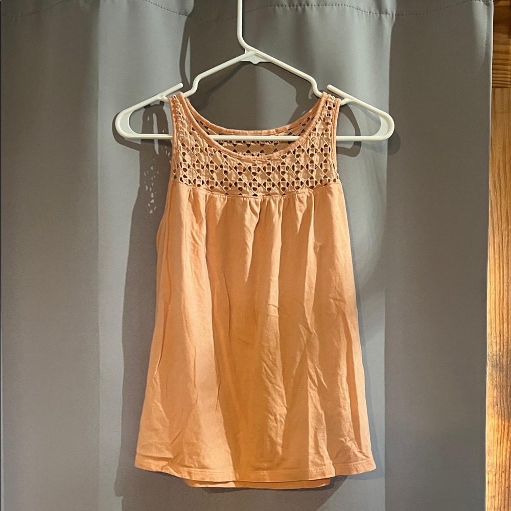 Old Navy Peach Crochet Tank Top